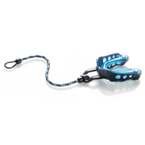 Shock Doctor Adult Gel Max Strapped Mouthguard (Blue/Black)