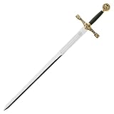 Sporting Goods : Excalibur Sword Original Medieval Dragon Silver Edition with Plaque