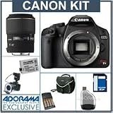 Canon EOS Digital Rebel T1i SLR Camera Dental Kit - Economy Version - Black Finish- - with Sigma 105/2.8 Macro Lens, Adorama Macro Ring Flash, Spare LP-E5 Type Battery, AA NiMH Batteries w/Charger, 8GB SD Memory Card, Card Reader, Backpack / Shoulder Bag