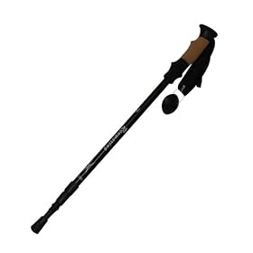 3 JOINT ULTRA LIGHT HIKING CAMPING TREKKING WALK STICK TELESCOPIC POLE BLACK 707