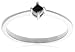10k White Gold Princess-Cut Black Diamond Ring (.07 cttw)