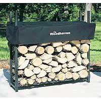 3' Firewood Rack - 1/8 Cord Capacity (Black) (3'H x 3'W x 10"D)