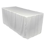 6 Foot Fitted Polyester Tablecloth
