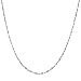Karat Platinum Long/Short Diamond Cut Bead Necklace
