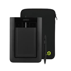 be.ez 100859 LA robe Sleeve for Wacom Bamboo 2 Small (Black/Wasabi)
