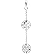 Stars Sterling Silver Round Pendant