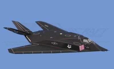 Mini F-117 Nighthawk Aircraft Model Mahogany Display Model / Toy. Includes desk stand.