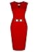 Miusol Womens Peplum Sleeveless Gold Belt Business Party Evening Bodycon Midi Dress