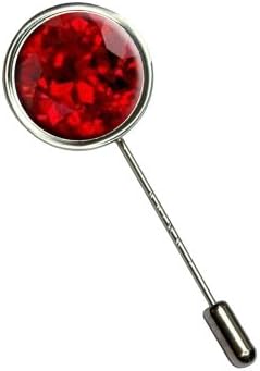 Ruby July Birthstone (Image Only) - Faux Resin Stick Hat Brooch Pin