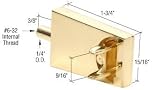 C.R. LAURENCE M6135 CRL Brass Towel Bar Bracket With Threaded Stud