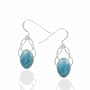 Accented Dangle Larimar Earrings