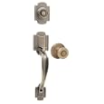 Kwikset 687FNxT 5 CP Maximum Security Farmington Lever Combo Kit, Antique Brass