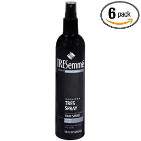 TRESemme European Tres Spray Hair Spray, Super Hold, 10-Ounce Bottles (Pack of 6)