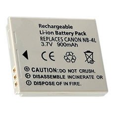 SterlingTek's Premium Canon NB-4L Equivalent Battery Pack for the SD40, SD630, SD600, SD750, SD1000 & TX1 Digital Cameras