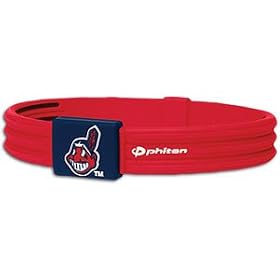 Phiten MLB Authentic Bracelet, Cleveland Indians
