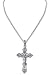 Moonstone necklace, 'Moon Cross' 20" L