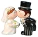 Kissing Bride & Groom Wedding Salt & Pepper Shakers New Gift