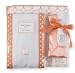 SwaddleDesigns Swaddle Designs Orange Mod Circles Collection Swaddling Blanket,Baby Lovie, and Two Burping Clothes Gift Set
