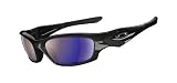 Oakley Straight Jacket Angling Collection Sunglasses - Polarized Polsihed Black/Shallow Blue, One Size