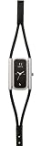 Opex - X3421LA1 - Montre Femme - Travel - Quartz Analogique - Cadran Acier - Fond Noir - Bracelet Cuir Lien Verni Noir