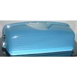 Tupperware Rectangular Cake Taker Caribbean Blue by