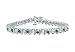 Emerald and Diamond Tennis Bracelet : Platinum -