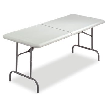 New-Iceberg 65453 - IndestrucTable TOO Bifold Resin Folding Table, 60w x 30d x 29h, Platinum - ICE65453