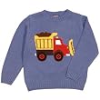 Boys Truck Intarsia Crewneck Sweater