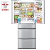 【エコポイント対象商品】日立 520L 6ドア ノンフロン冷蔵庫(ハイブライトステンレス)フロストリサイクル冷却 真空チルドS R-SF52ZM-SH