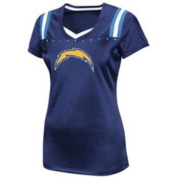 San Diego Chargers Womens Draft Me III Jersey Top - S