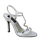 BRAZIL SILVER 3.5" Vamp Sandal with SWAROVSKI CRYSTALS