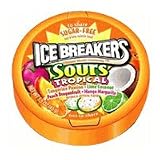Ice Breakers Mint Sugar Free Fruit Sours, Tropical Sours - 1.5 Oz / Tin, 8 / Case