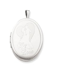Genuine .925 Sterling Silver 20mm My Love Oval Locket. 100% Satisfaction Guaranteed.