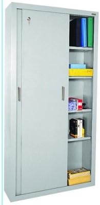 Elite Storage Cabinet w Sliding Door (Dove Gray)