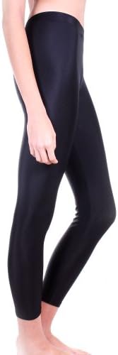 Simplicity Ladies Shiny Wet Look Tights/ Black Footless Leggings