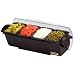 San Jamar BD4014 6 Piece The Dome Condiment Center, 3qt Capacity, 22" Length x 7-1/2" Width x 8-1/2" Height