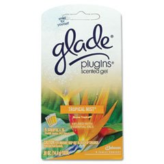 JohnsonDiversey 94923 Glade Tropical Mist Plugins Refill, 3 per box