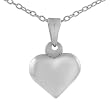 Sterling Silver Small Puff Heart Pendant