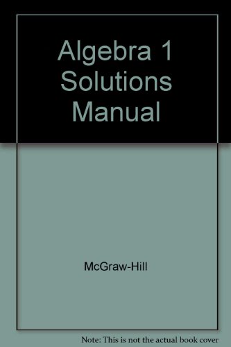 algebra 1 solutions manual
