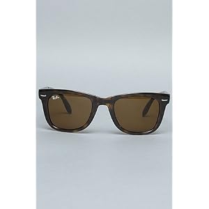 Ray Ban The 50mm Wayfarer Folding Sunglasses in Demi Brown,Sunglasses for Unisex