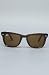 Ray Ban The 50mm Wayfarer Folding Sunglasses in Demi Brown,Sunglasses for Unisex