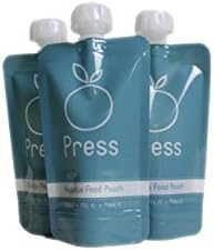 Press Reusable Food Pouch, 4 Ounce, 3-Count
