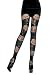  : Opaque Pantyhose with Sheer Rose Pattern