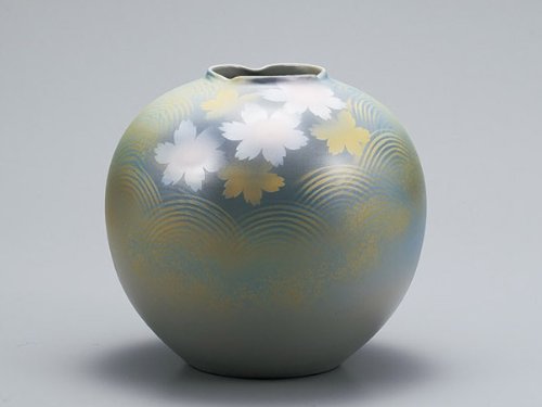 九谷焼 花瓶 花紋 9号 