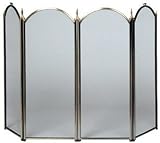 Outdoor Living : UniFlame 4 Fold Triple-Plated Antique Brass Screen