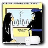 Londons Times Funny Animals Cartoons - Penguin Police Line-up Problems - Mouse Pads