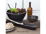 Emeril from Wedgwood Emeril's Professional Series Espresso Ribbed Salad Bowl with Servers 6-qt.