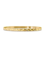 Children / Teen 14K Yellow Gold Solid Bangle "Semanarios" Sold Individually. 3.0mm Wide