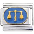 Blue Zodiac Sign Libra Italian Charm