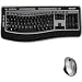Microsoft Wireless Laser Desktop 6000 V3 - Keyboard - wireless - RF - ergonomic - mouse - USB wireless receiver - black, silver - English